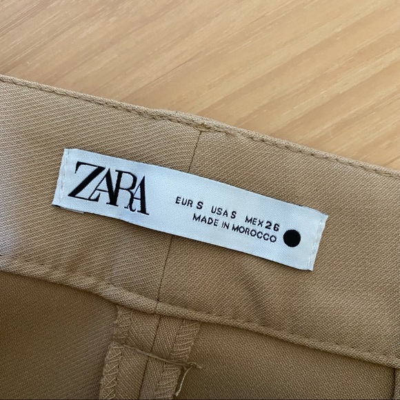 Zara straight leg trouser pants tan - Picture 6 of 11
